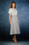 ...млечно сив цвят за рокля с райе дизайн на горна част в съчетание с клоширан силует...в размери M,L