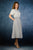 ...млечно сив цвят за рокля с райе дизайн на горна част в съчетание с клоширан силует...в размери M,L