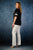 ...черен цвя тза трикотажна блуза с бели райета...последен размер XL